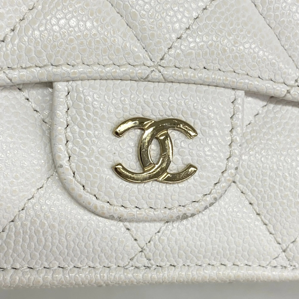 CHANEL White Caviar Leather Wallet - Picture 7 of 8